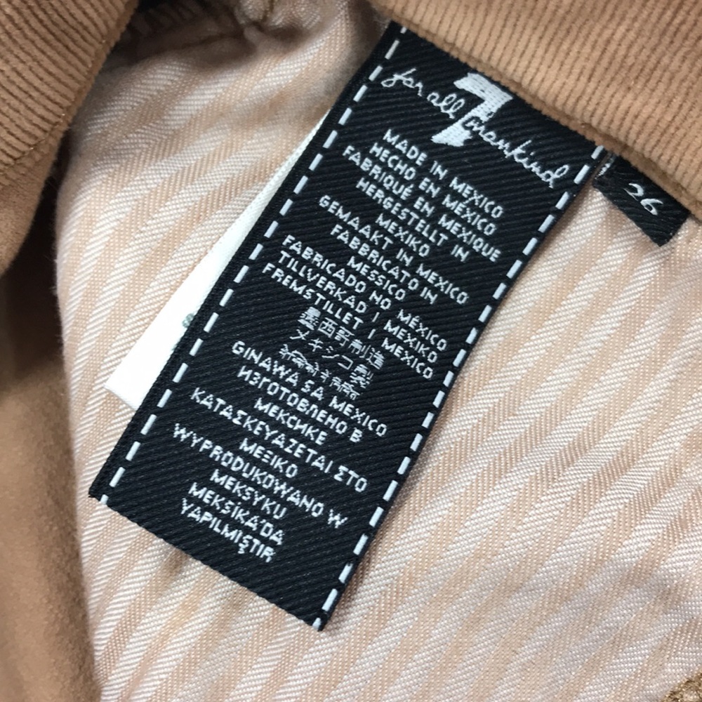 7 For All Mankind Alexa High Waist Crop Wide Leg Corduroy Pants - Picture 7 of 12
